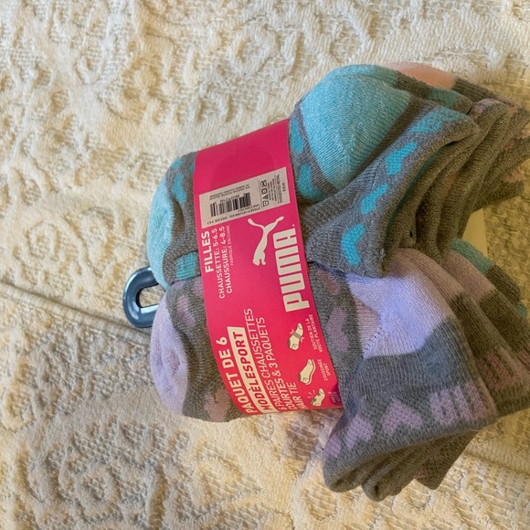 Puma 6 Pack Sportstyle sock @ 3 Pack Hair Tie - Picture 2 of 3